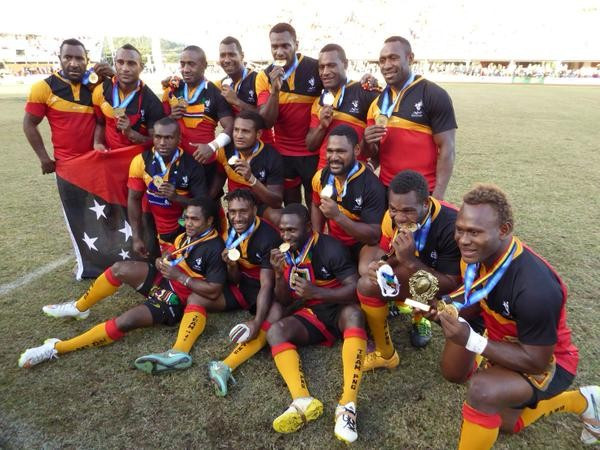 Papua New Guinea sealed a deserved victory over Samoa to earn gold in rugby league nines ©Joanna Lester/Twitter