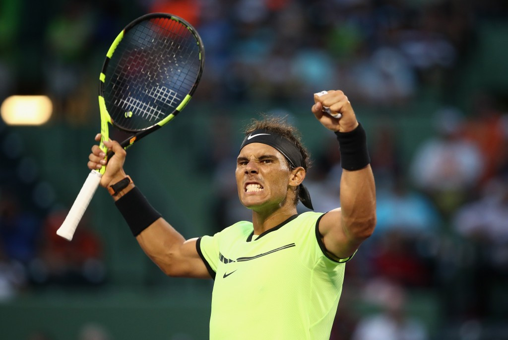 Rafael Nadal came from a set down to beat Philipp Kohlschreiber of Germany at the Miami Open today ©Getty Images