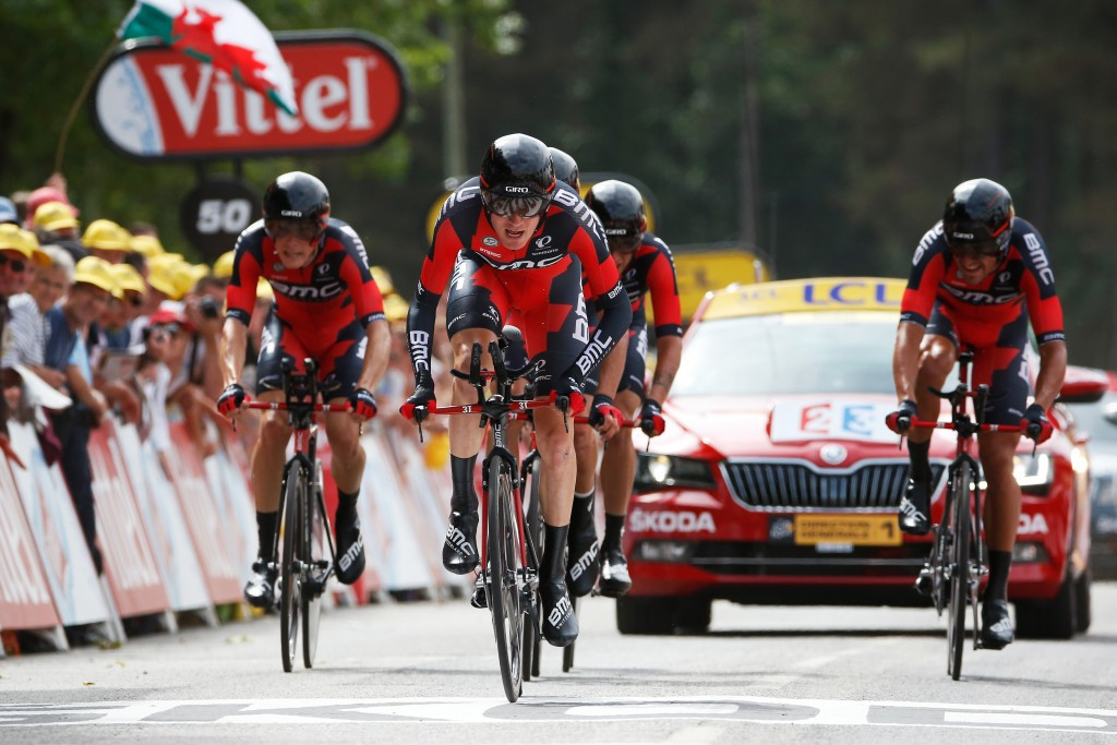 BMC Racing claim narrow victory in Tour de France team time trial but Froome remains in yellow jersey