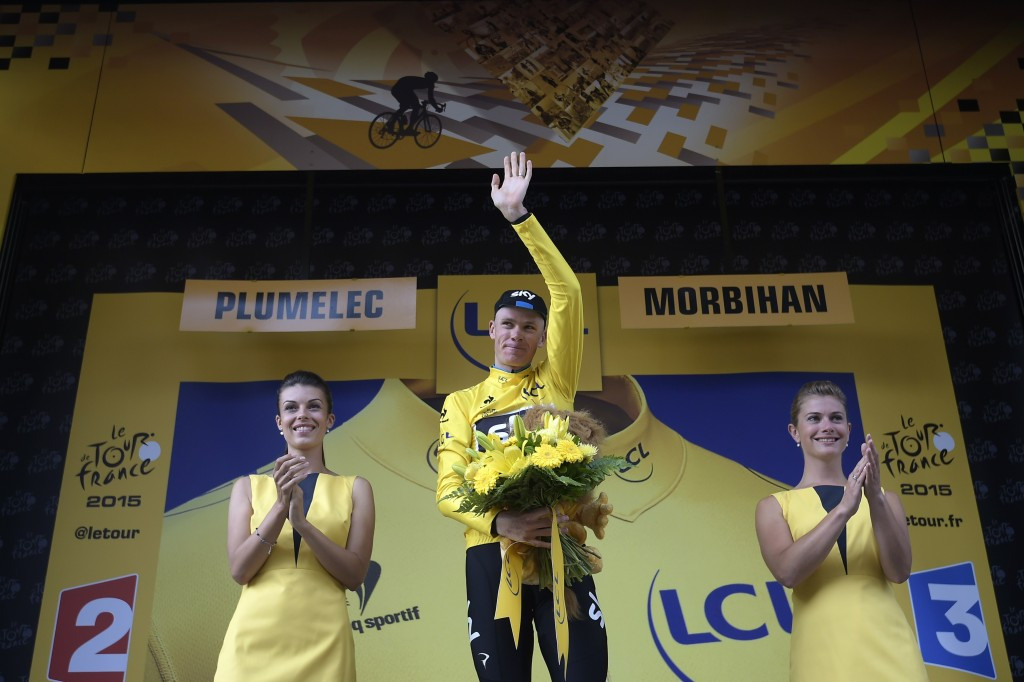 Britain's Chris Froome retained his overall lead after Team Sky's second place finish