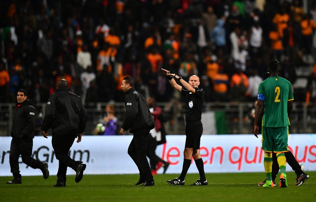 An international football friendly between Ivory Coast and Senegal was abandoned after fans invaded the pitch and confronted the players ©Getty Images
