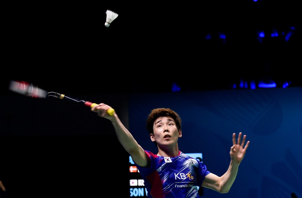 Fourth seed Son Wan Ho of South Korea was eliminated from the men's singles competition ©Getty Images