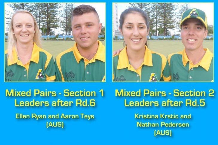 Hosts Australia are dominating the mixed pairs competition ©World Bowls