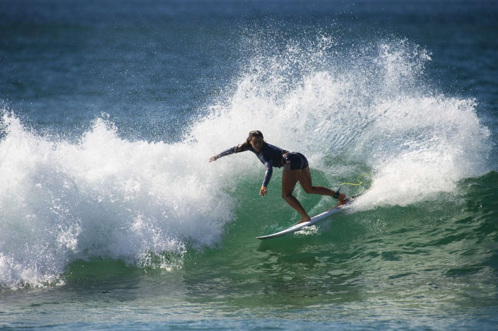Johanne Defay has moved into third on the WSL Championship Tour with her win in G-Land ©Getty Images