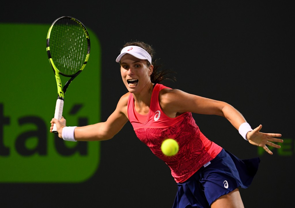 Johanna Konta became the first British female to reach the final of the Miami Open as she beat Venus Williams of the United States ©Getty Images