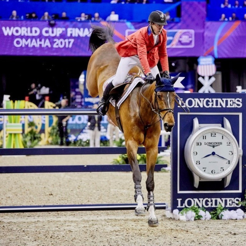 McLain Ward won the opening round of the Jumping World Cup final ©FEI