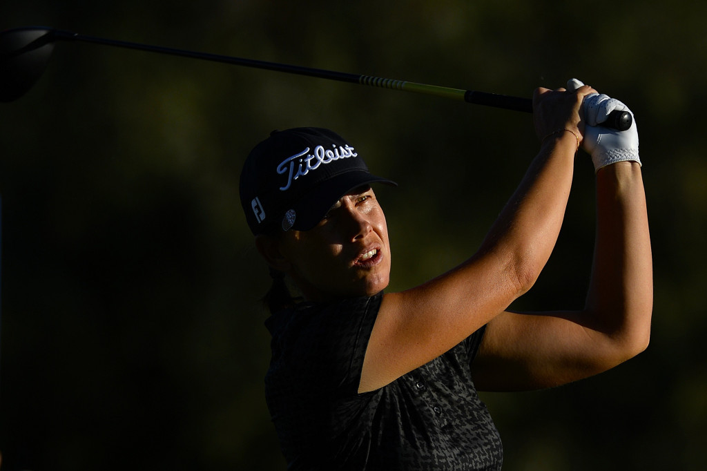 Karine Icher got round the course in 67 shots to take the early lead at the ANA Inspiration ©Getty Images