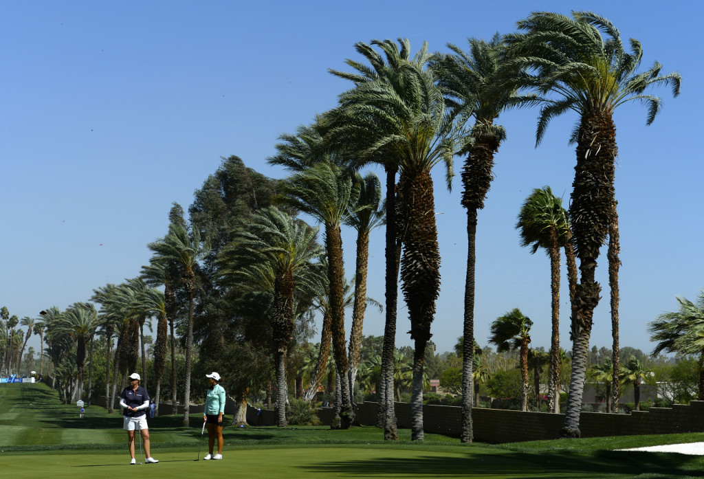 Winds of up to 45 miles per hour were recorded around Mission Hills Country Club, leading to the first day's play to be suspended ©Getty Images