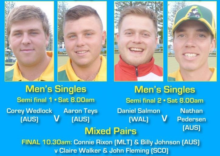 The men's singles semi-final line-up has been confirmed ©World Bowls