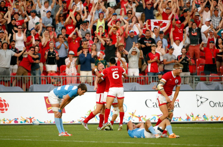 Mixed emotions at the final whistle as Canada fought back to claim rugby sevens glory over Argentina ©Getty Images