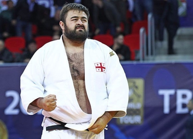 Adam Okruashvili won the men's over-100kg gold for Georgia ©IJF