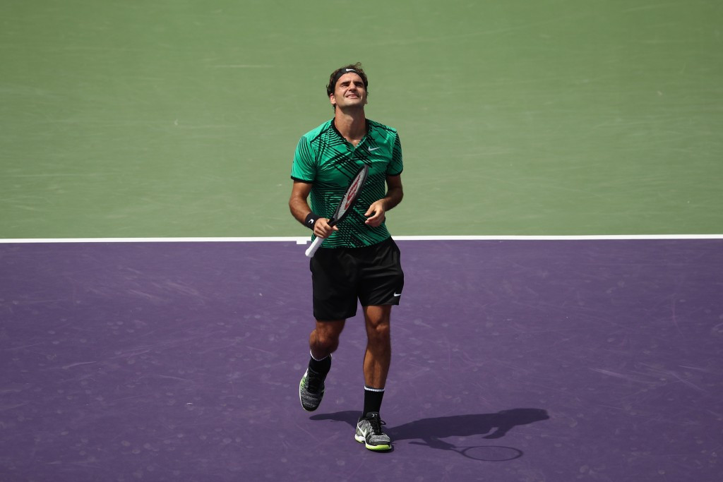 Roger Federer beat Rafael Nadal to win the Miami Open title today ©Getty Images