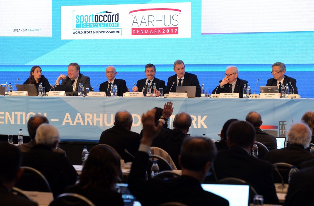 Seven applications for IWGA membership were turned down today at the body's AGM ©SportAccord Convention/Facebook