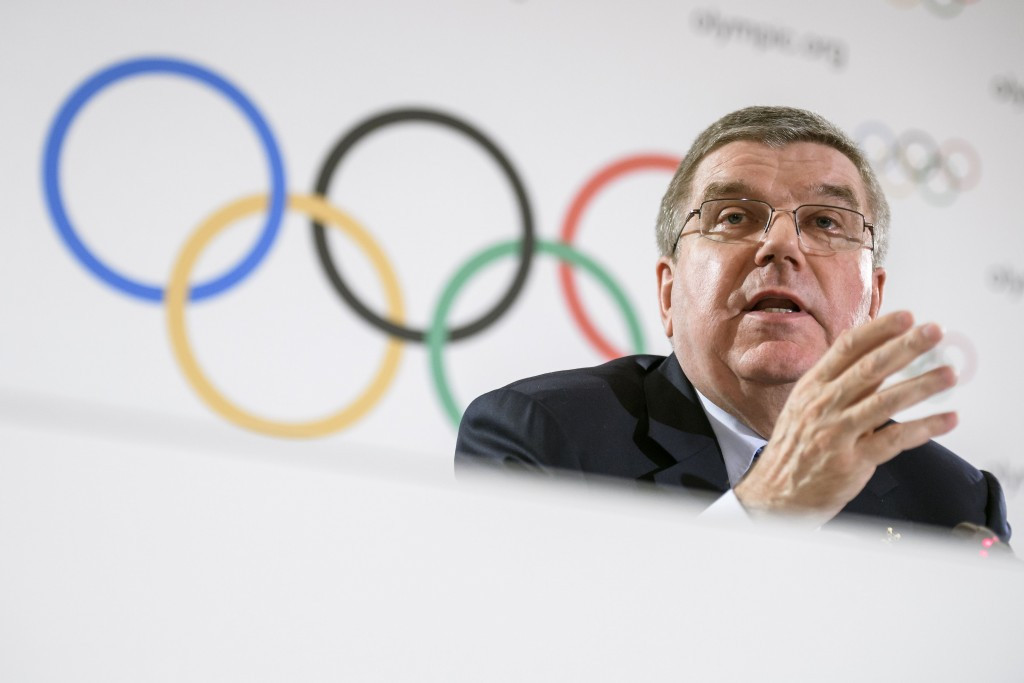Thomas Bach and the International Olympic Committee Executive Board announced their 12 proposals to help combat doping during a meeting in Pyeongchang last month ©Getty Images