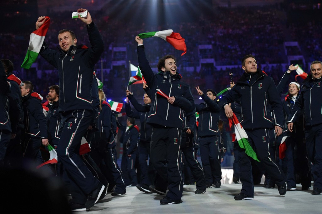 Giorgio Armani provided the Opening Ceremony uniforms for Italy at Sochi 2014