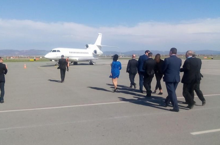 The IOC delegation arrived here this afternoon after visiting Belgrade this morning 