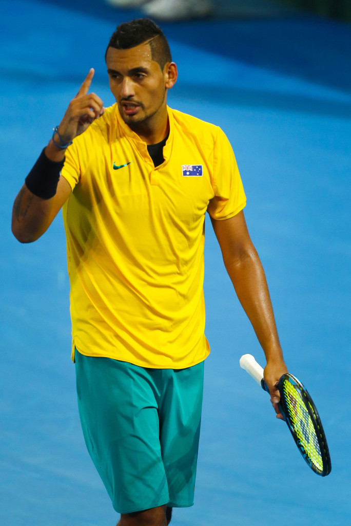 Nick Kyrgios helped Australia build a lead against the United States ©Getty Images
