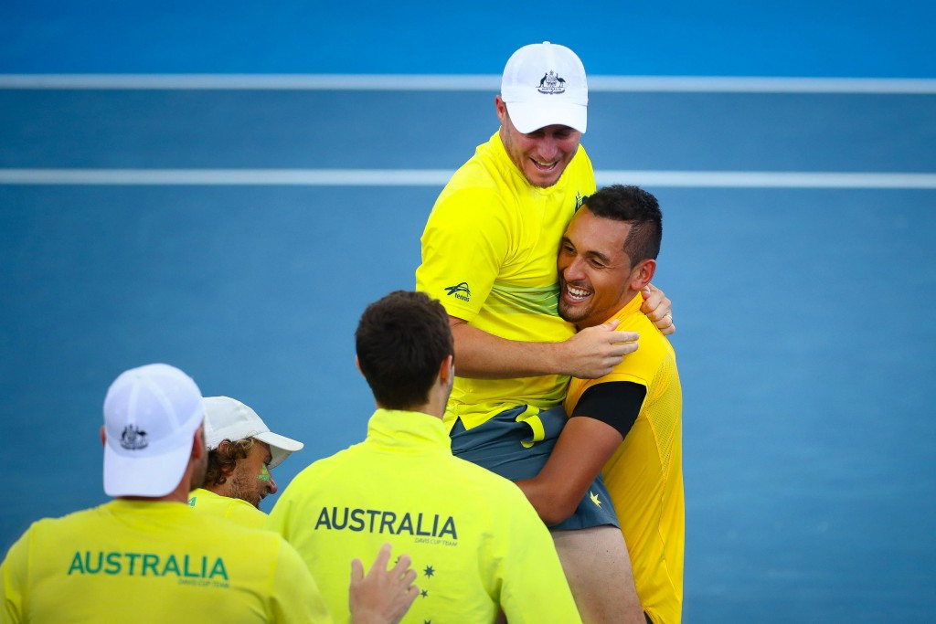 Kyrgios wins to send Australia to Davis Cup semi-finals