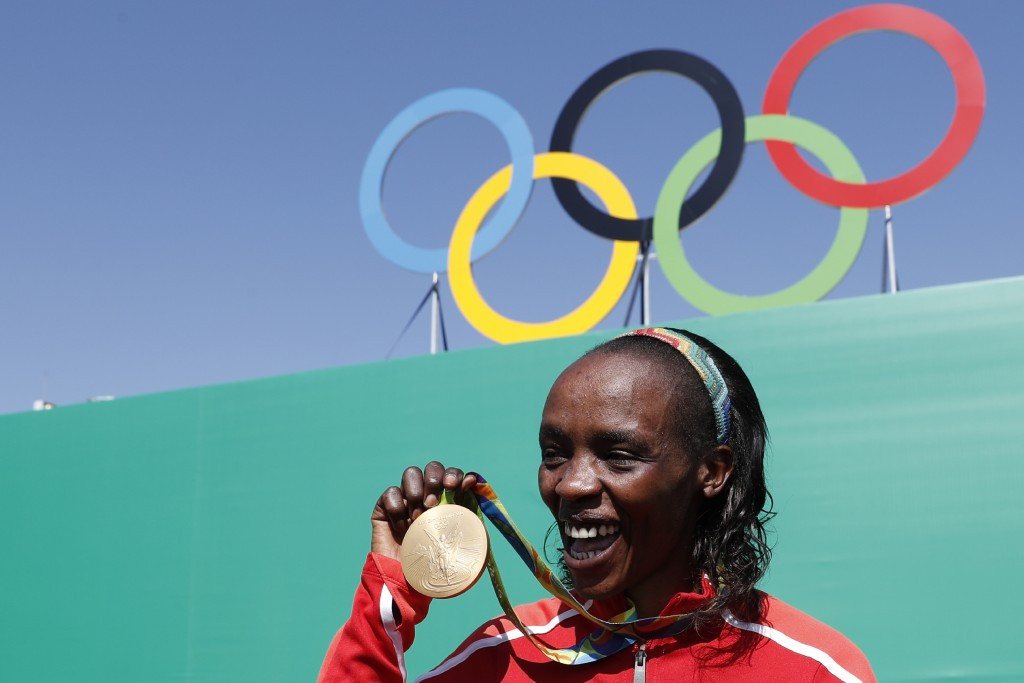 The IAAF confirmed last week that Kenya's Olympic marathon gold medallist Jemima Sumgong has failed an out-of-competition drugs test for EPO ©Getty Images