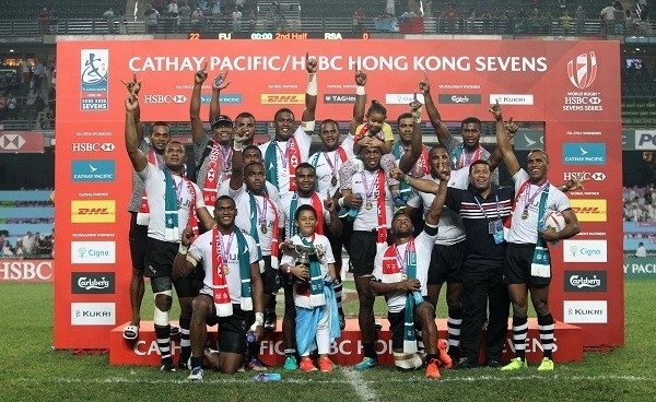 Fiji beat South Africa in the Hong Kong Sevens final today to claim their first tournament victory of the 2016-17 series ©World Rugby
