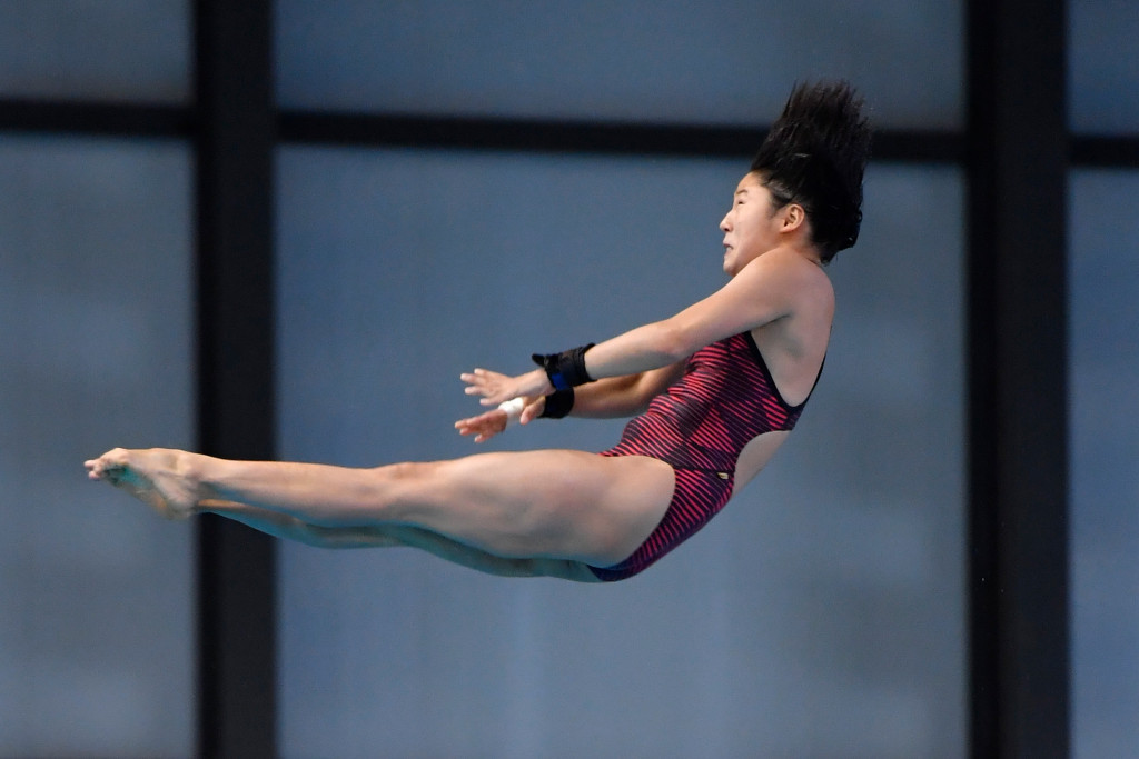 Japan's Nana Sasaki won the women's 10m platform final ©Getty Images