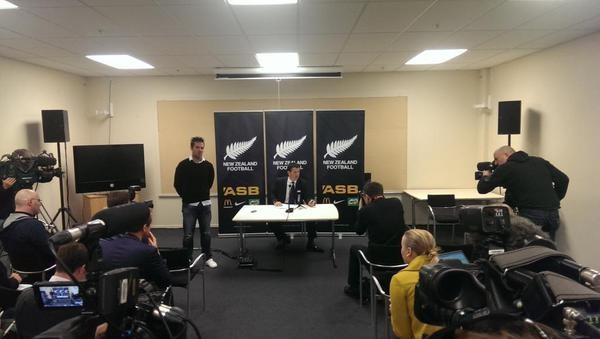 New Zealand Football chief executive Andy Martin spoke at a press conference today ©Matt Chatterton/Twitter