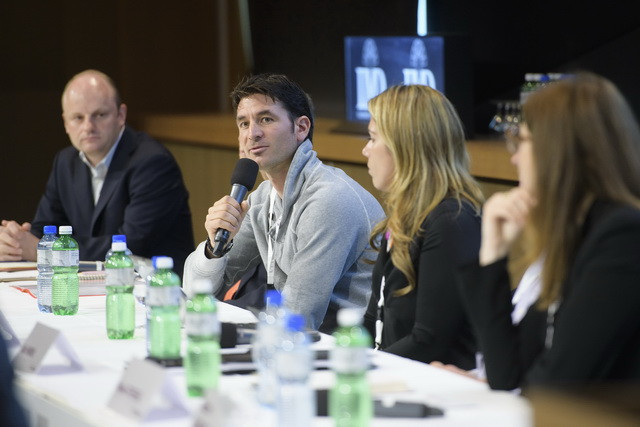London 2012 Olympic gold medallist Steve Guerdat featured on a panel discussing the Nations Cup ©FEI