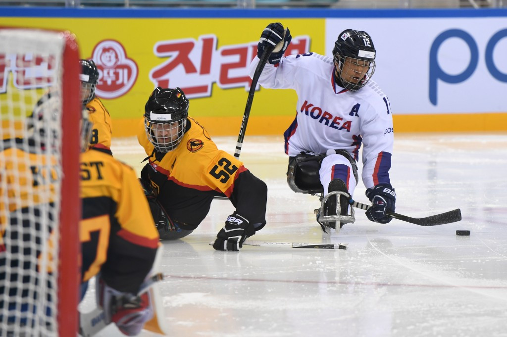 South Korea, in white, defeated Germany 2-1 today ©IPC/Flickr