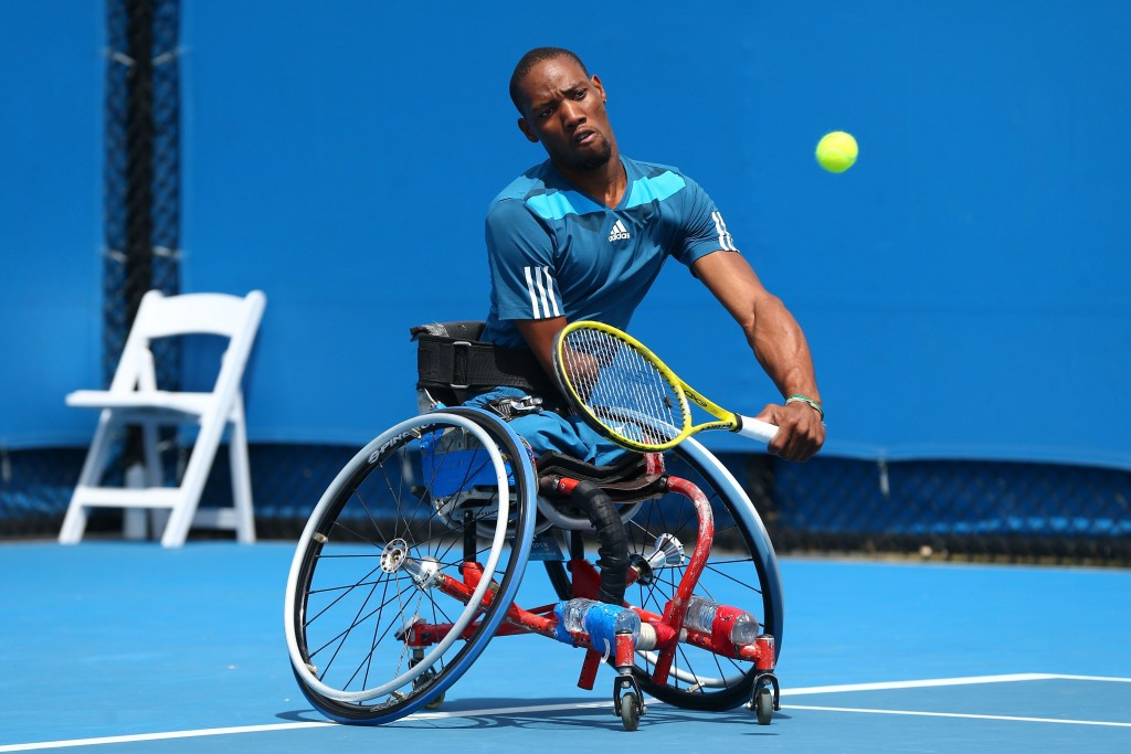 Lucas Sithole dropped one game as he reached the final of the quad singles tournament at the South Africa Wheelchair Tennis Open in Johannesburg ©Getty Images