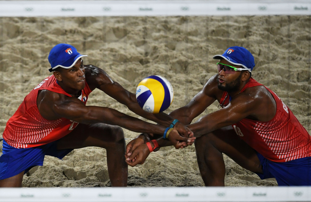 Cuba's Nivaldo Díaz, left, and Sergio González, right, are the entry points leaders in the men's charts ©Getty Images