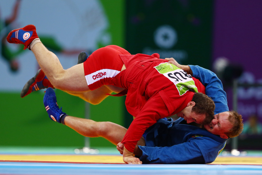 Sambo featured on the sports programme of the inaugural European Games in Baku in 2015 ©Getty Images