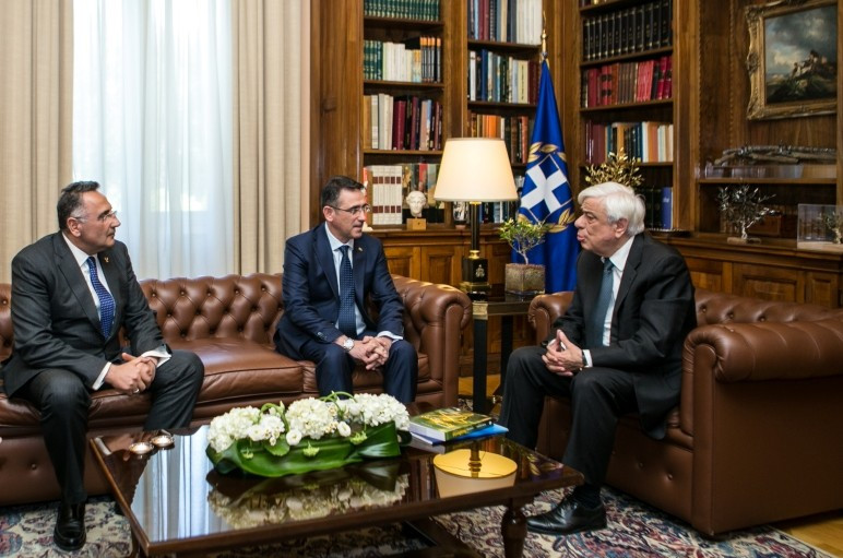 The two ETU officials met with Prokopios Pavlopoulos, who has been in office since 2015, at the Presidential Mansion ©ETU