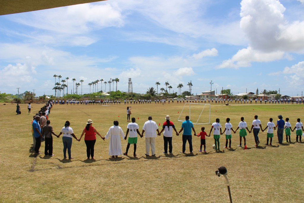 The event at the Gall Hill Playing Field in St. John, supported by UNICEF and the United States Embassy in Barbados, included basketball, dominoes, football, netball, and road tennis ©BOA