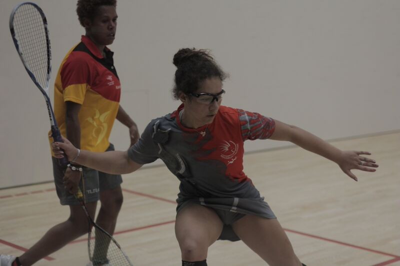Claire Faucompre of New Caledonia denied the hosts a clean sweep by winning women's bronze against Sheila Morove
