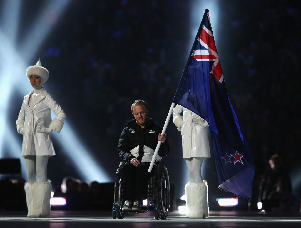 Corey Peters won a silver medal at the Sochi Paralympics before carrying the New Zealand flag at the Closing Ceremony ©Getty Images