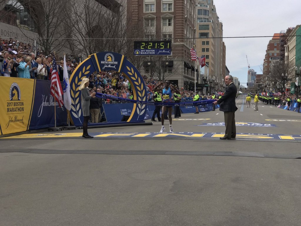 Edna Kiplagat won the women's race on her Boston Marathon debut ©Boston Marathon/Twitter