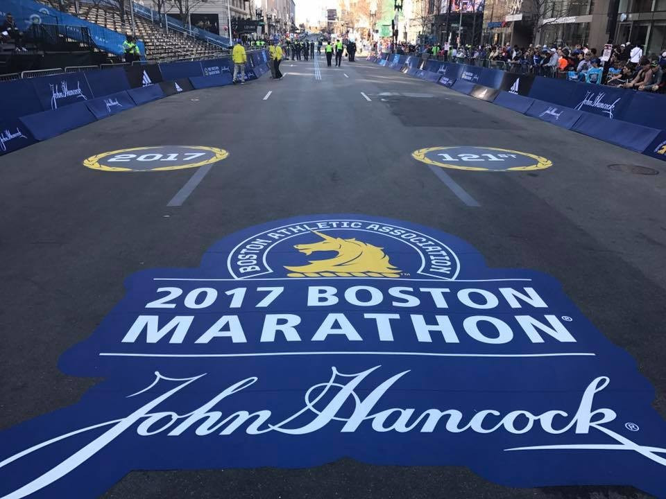 The Boston Marathon course is ready for runners to take to the roads before today's race ©Boston Marathon/Facebook