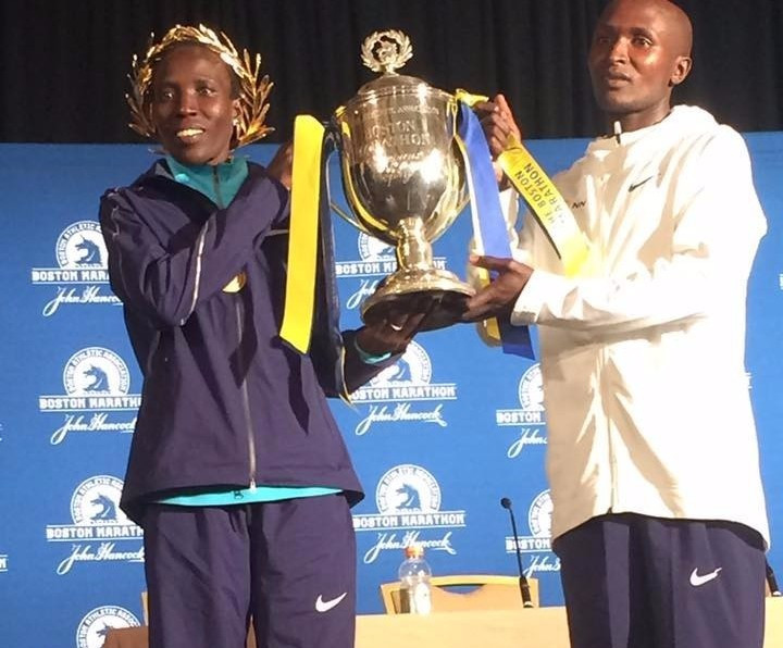 In pictures: Kenyan domination in elite events at Boston Marathon