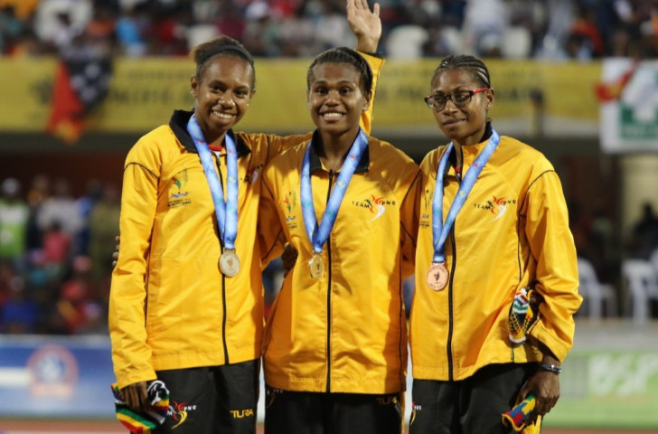Papua New Guinea monopolised the medals in the women's high jump as Rellie Kaputin won gold with a national record of 1.77m ©Port Moresby 2015