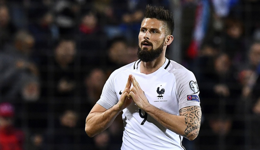 French footballer Olivier Giroud backed the Parisian bid after scoring in an international match ©Getty Images