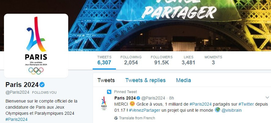 Paris 2024 hail social media success through Twitter "impressions"