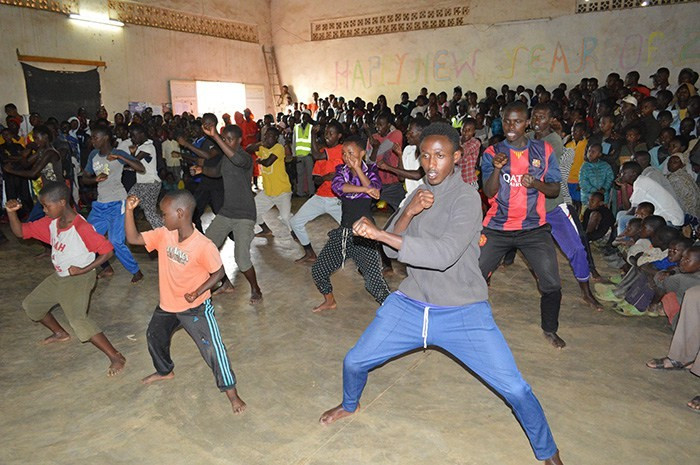 Camp leaders held a reception, which included demonstrations of taekwondo and kung fu ©THF