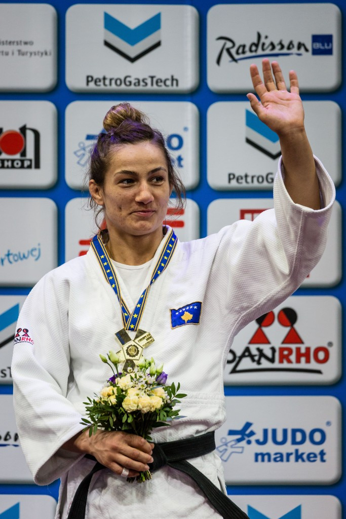 Kosovo’s Majlinda Kelmendi has claimed her third continental crown ©Getty Images