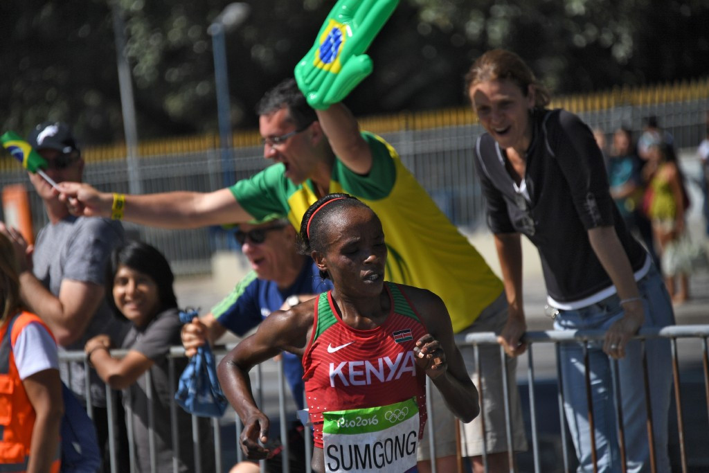 Olympic marathon champion  Jemima Sumgong is the latest leading Kenyan runner to have tested positive for banned performance-enhancing drugs ©Getty Images