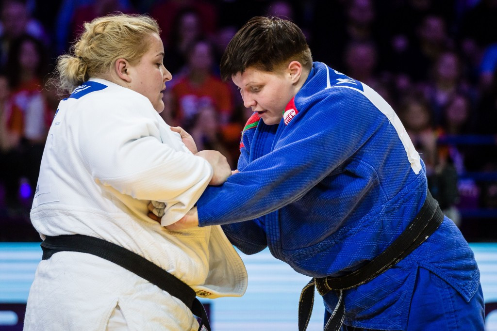 Belarus' Maryna Slutskaya won gold in the women's over 78kg category ©Getty Images