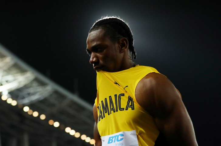 Jamaica's 2011 world 100m champion Yohan Blake was left to reflect at the final changeover spot in the men's 4x100m heats after his Jamaican colleagues failed to get the baton to him ©Getty Images for IAAF