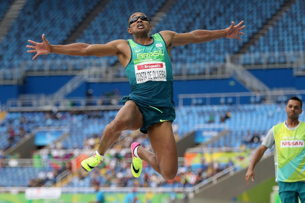 Ricardo Costa Oliveira added to the Brazilian haul by winning the men's T11 long jump ©Getty Images