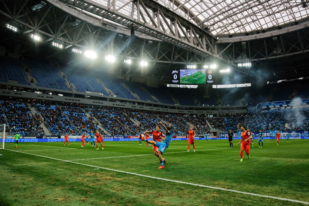 St Petersburg’s Krestovsky Stadium, which is due to host matches during the Russia 2018 FIFA World Cup, has held its first game ©Getty Images