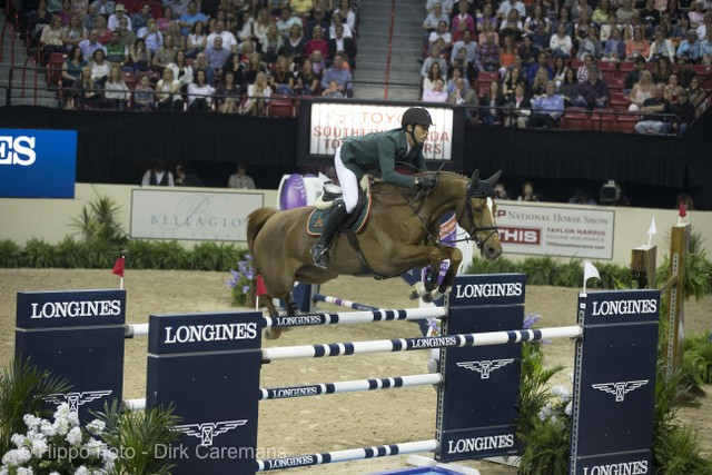 Olympic champion Steve Guerdat outdid the opposition in the second round of the FEI World Cup Jumping Final ©FEI