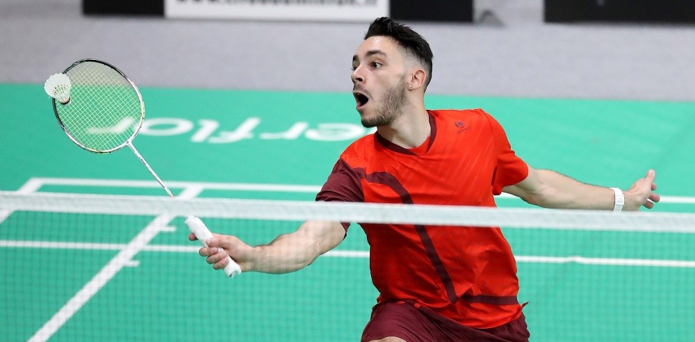 Algeria's Adel Hamek stunned second seed Ahmed Salah of Egypt to clinch his maiden men's singles title ©BWF